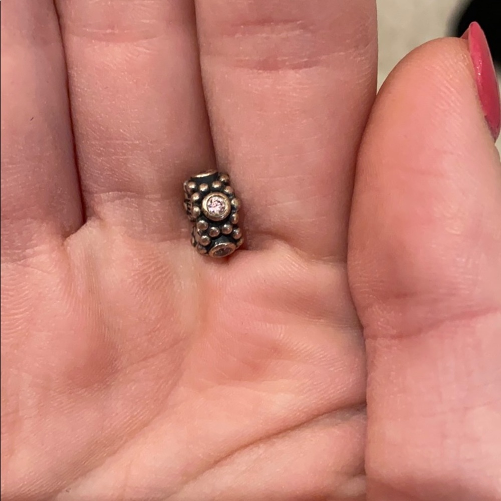 Pink stone Pandora bead